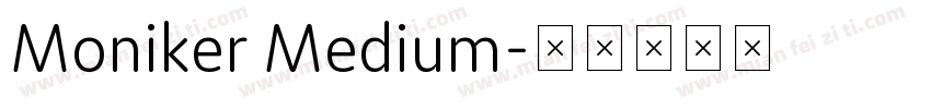 Moniker Medium字体转换